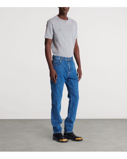 Balmain Blue Straight Jeans for men
