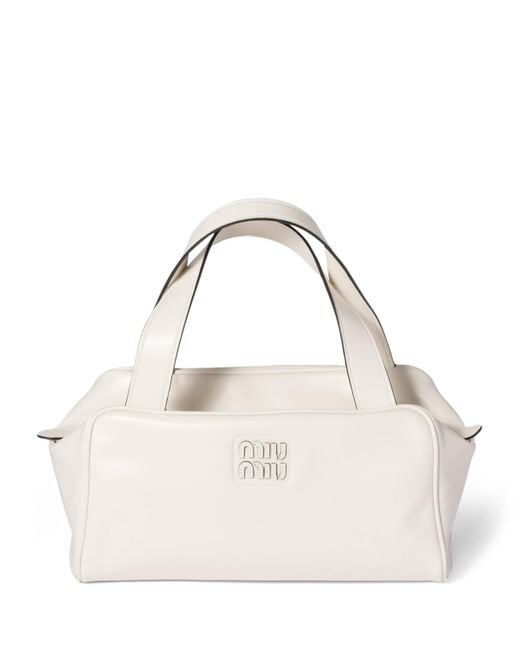 Miu Miu Natural Leather Top-Handle Bag