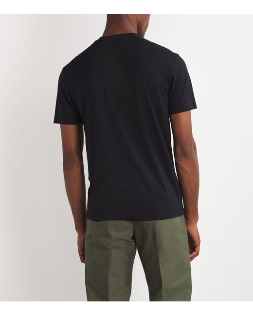 Tom Ford Black Lyocell-Cotton T-Shirt for men