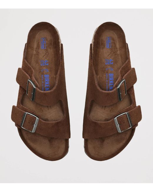 Birkenstock Brown Suede Arizona Sandals for men