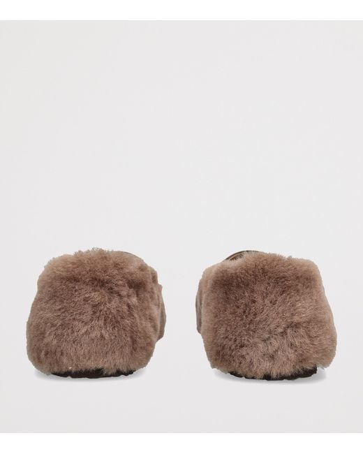 Birkenstock Brown Shearling Santa Clarita Ballet Flats