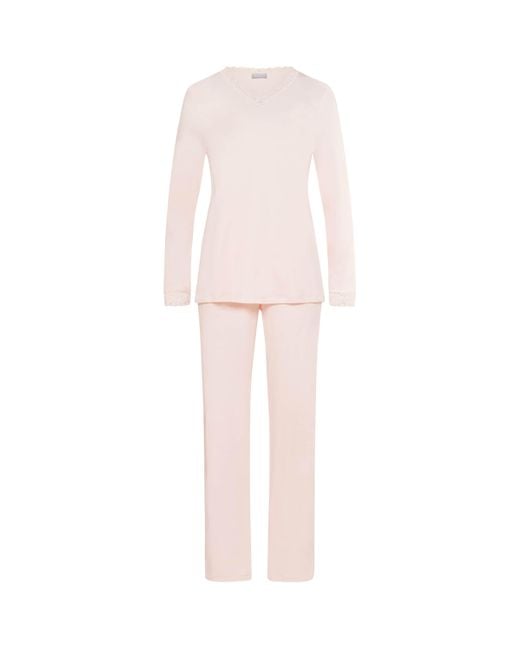 Hanro Pink Cotton Moments Pyjama Set