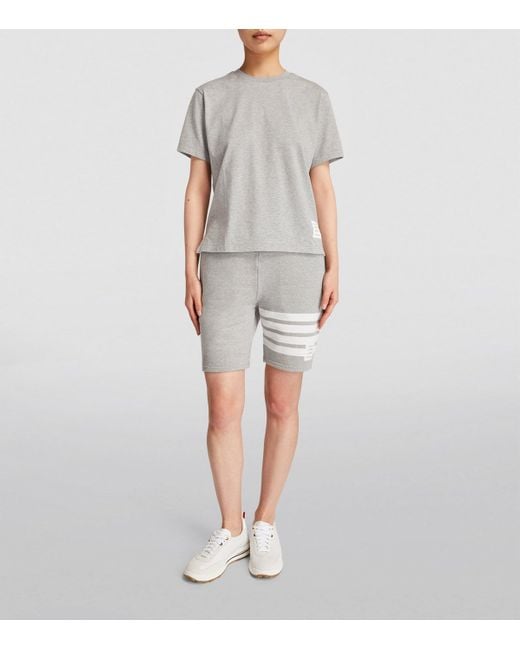 Thom Browne Gray Name Patch T-Shirt