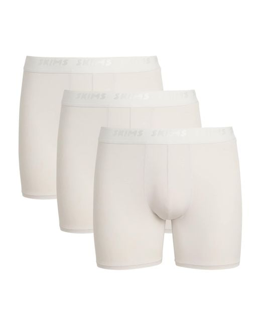 Skims White Stretch-Jersey Boxer Briefs for men