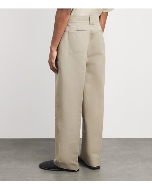 AMI Natural Cotton Baggy Trousers for men