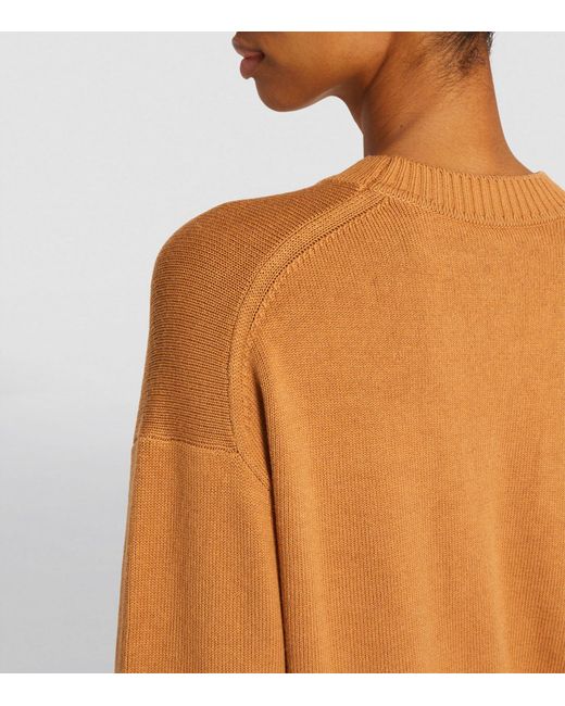 Joseph Orange Silk-blend Pintuck Sweater