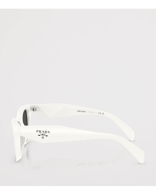 Prada Gray Acetate Square Sunglasses