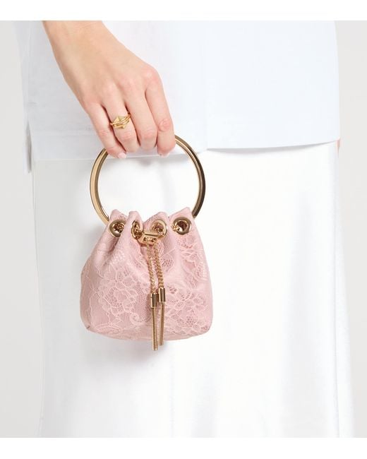 Jimmy Choo Pink Micro Bon Bon Top-Handle Bag