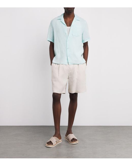 Vilebrequin Blue Linen Charli Shirt