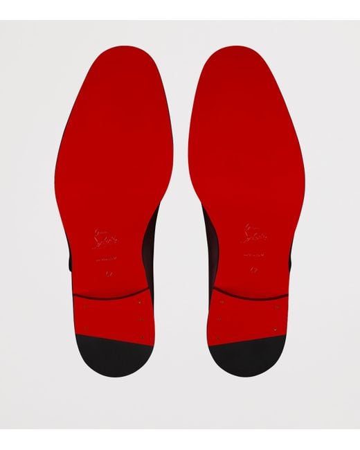 Christian Louboutin Brown Chambelimonk Leather Monk Shoes for men
