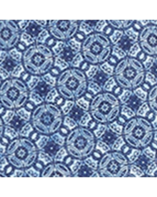 Brunello Cucinelli Blue Geometric Print Swim Shorts for men