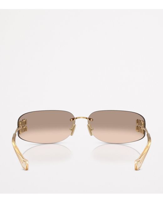 Miu Miu Natural Metal Frameless Sunglasses