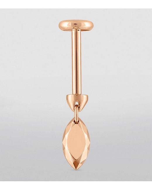 Maria Tash Natural Faceted Marquise Threaded Charm Earring