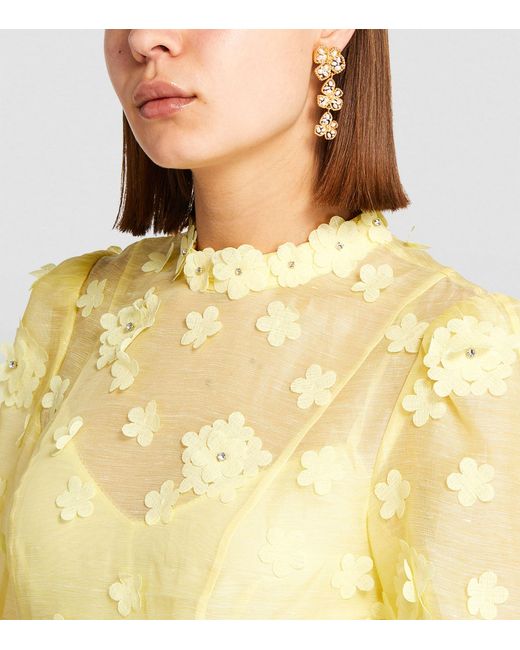 Zimmermann Metallic Gold-plated Brass And Pearl Bloom Earrings