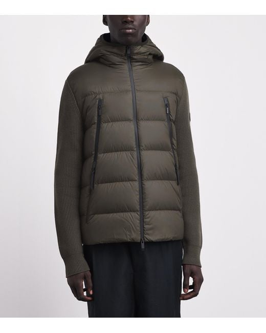 Moncler Gray Virgin Wool Down-Filled Hybrid Jacket for men