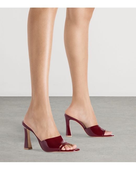 Malone Souliers Red Patent Leather Roxanne Mules 90