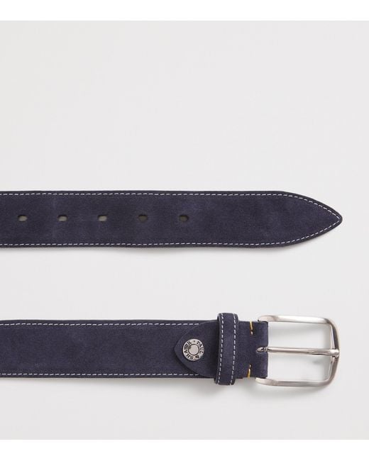 Paul & Shark Blue Suede Belt for men