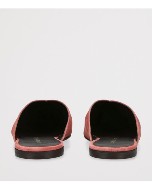Herbert Levine Pink Suede Home Body Mules