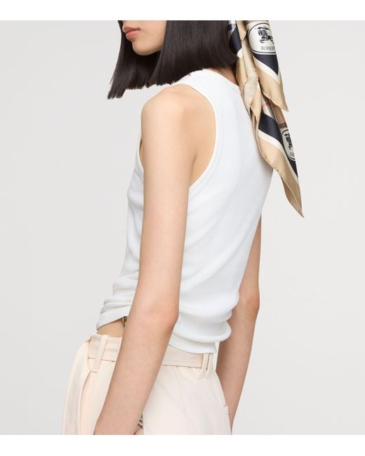 Burberry Metallic Silk Check Scarf