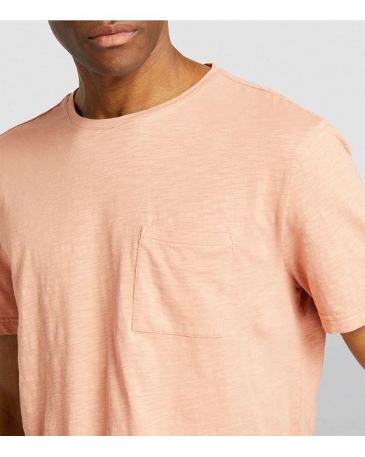 PAIGE Pink Cotton Kenneth T-shirt for men
