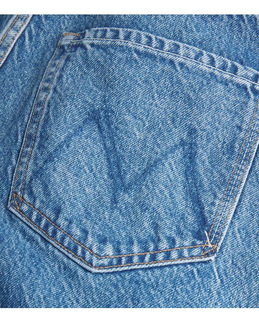 Mother Blue Snacks! The Lemon Twist Curved Seam Jeans
