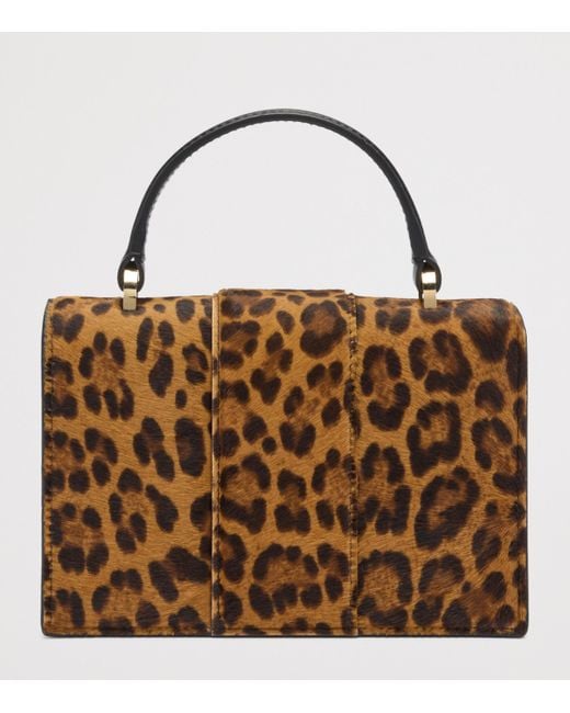 Malone Souliers Brown Mini Leopard Audrey Top-Handle Bag