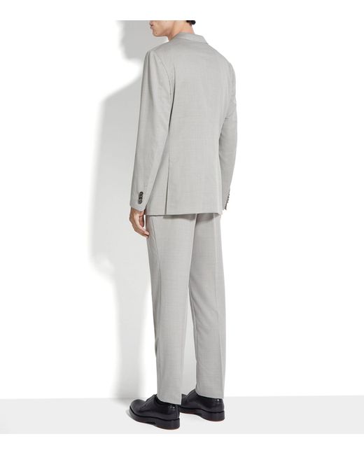 Zegna Gray Wool Single-breasted 2-piece Suit for men