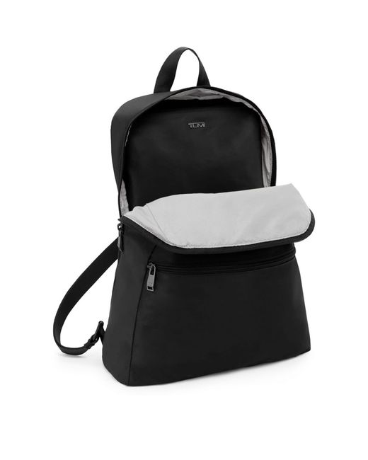 Tumi Black Just In Case Double-zip Branded Nylon Backpack