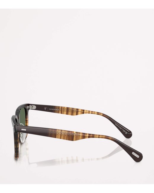 Oliver Peoples Green Rectangular Mr. Federer Ii Sunglasses for men