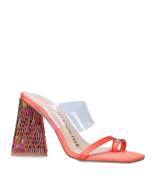 KG by Kurt Geiger Orange Vegan Symbol Sandals