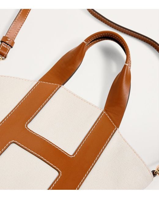 Harrods Brown Grab Canvas Tote Bag