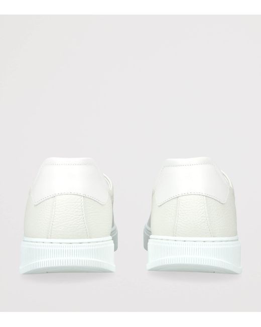 Ferragamo White Leather Clayton Sneakers for men