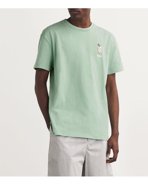 Polo Ralph Lauren Green Cotton Polo Bear T-shirt for men