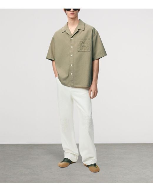 Loewe Green Cotton Anagram Shirt for men