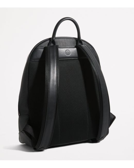 Harrods Black Saffiano Leather Backpack