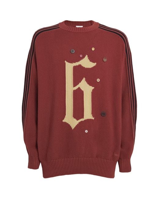 Adidas Red Originals X Song For The Mute Cotton Knit Button Sweater for men