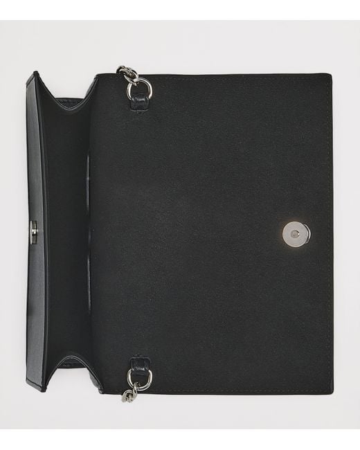 Alexander McQueen Black Small Leather Skull Cross-Body Bag