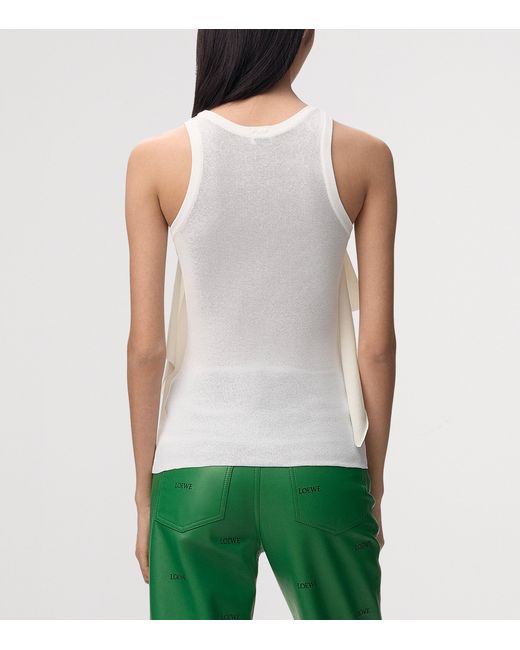 Loewe White Asymmetric Panel Tank Top