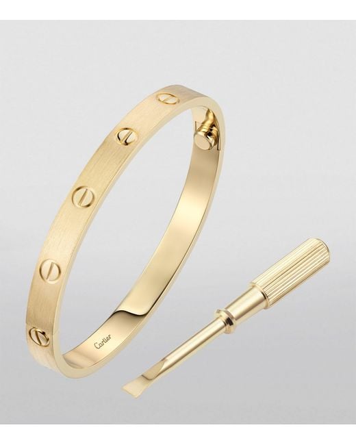 Cartier Natural Brushed Yellow Gold Love Bracelet