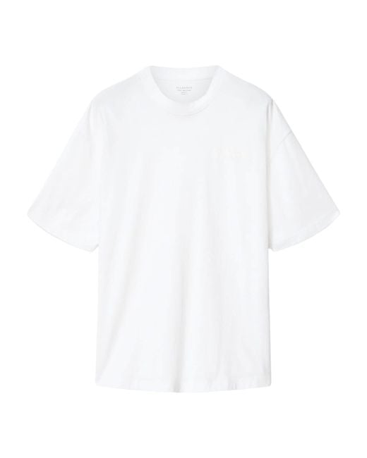 AllSaints White Oversized Organic Cotton Odyssey T-Shirt for men