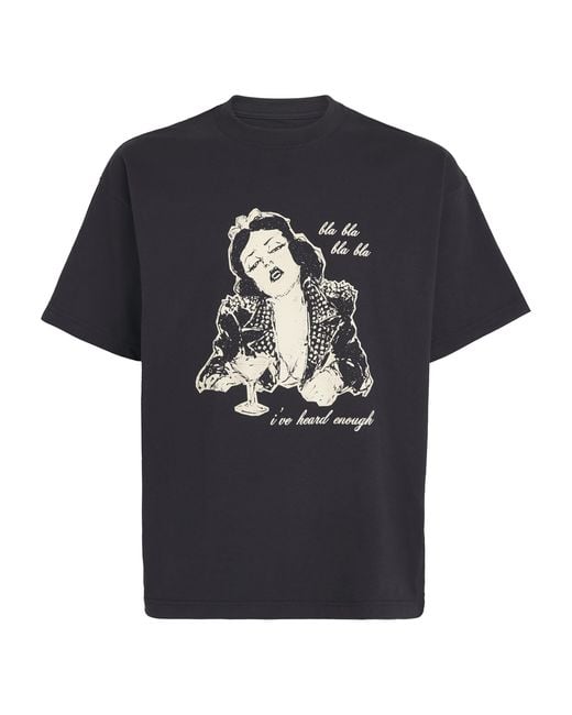 DOMREBEL Black Cotton Chatterbox T-Shirt for men