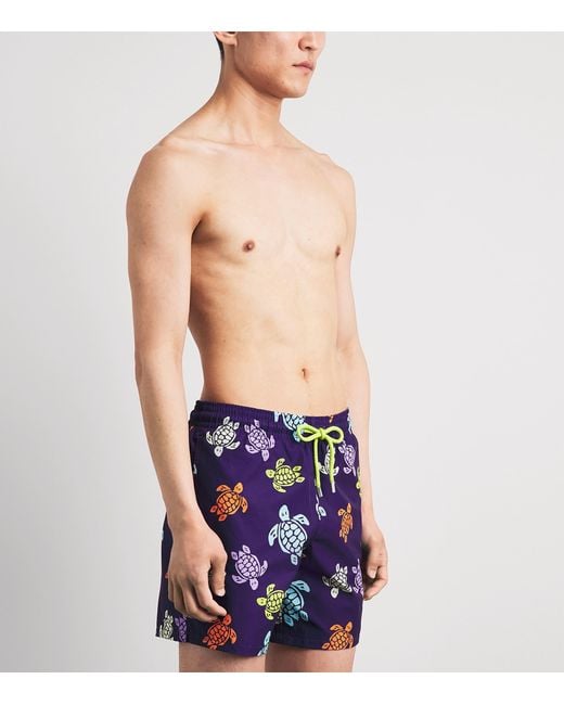 Vilebrequin Blue Micro-Perforated Mahina Swim Shorts for men