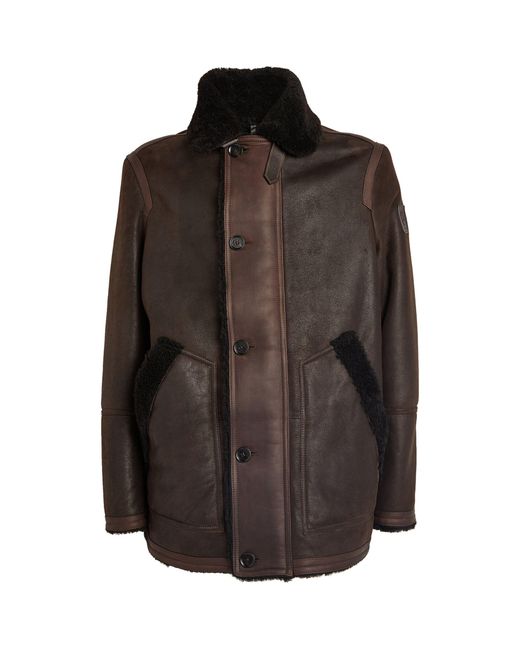 Belstaff Brown Lambskin Shearling-lined Jacket for men