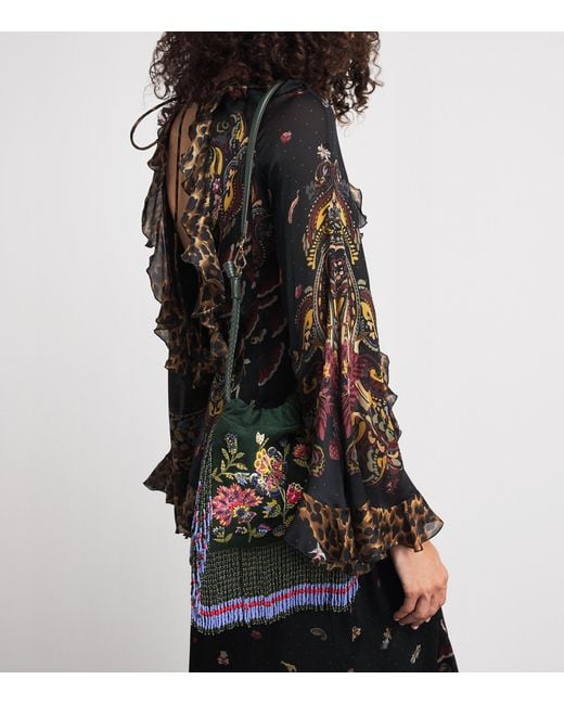 Etro Black Beaded Kalispera Shoulder Bag