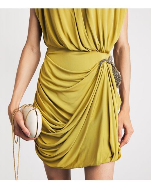 Rachel Gilbert Yellow Jersey Jordan Mini Dress
