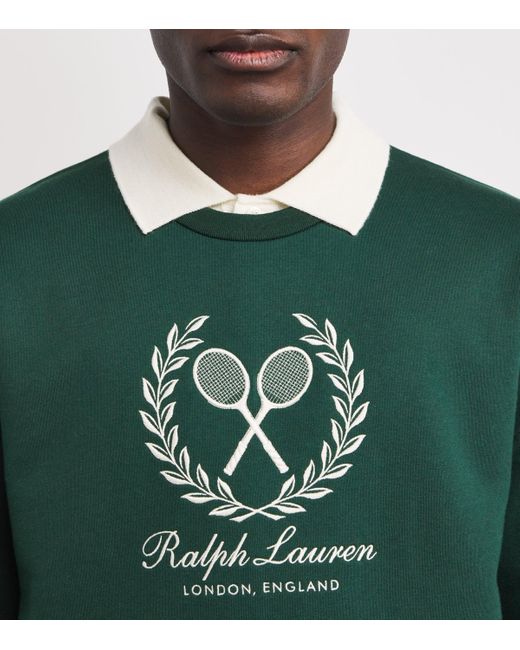 Ralph Lauren Green X Wimbledon Crest Sweatshirt for men
