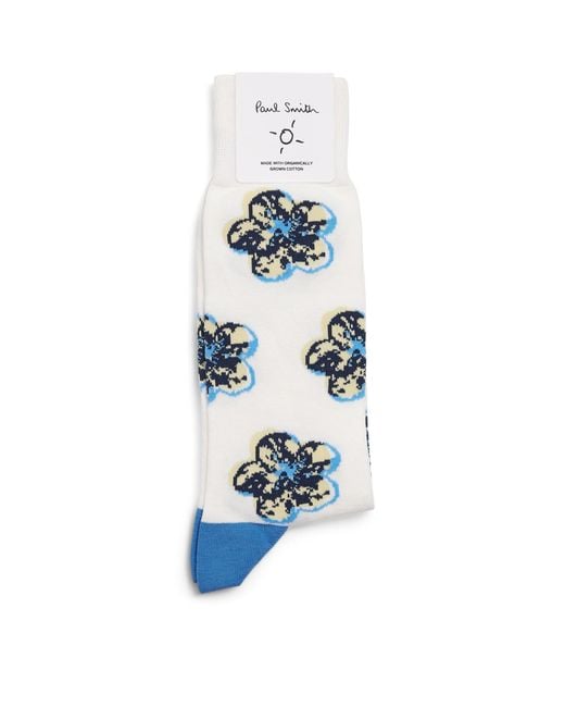 Paul Smith Blue Floral Socks for men