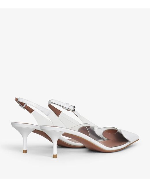 Alaïa White Coeur Slingback Pumps 55