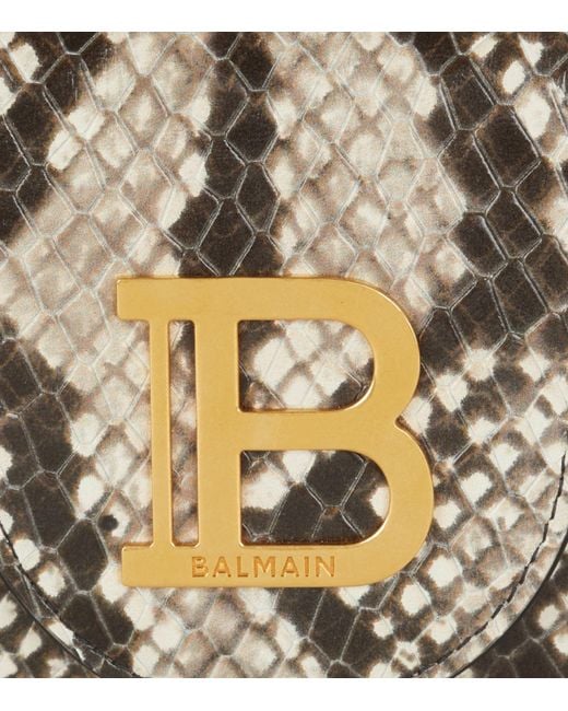 Balmain White Leather B-buzz Chain Wallet