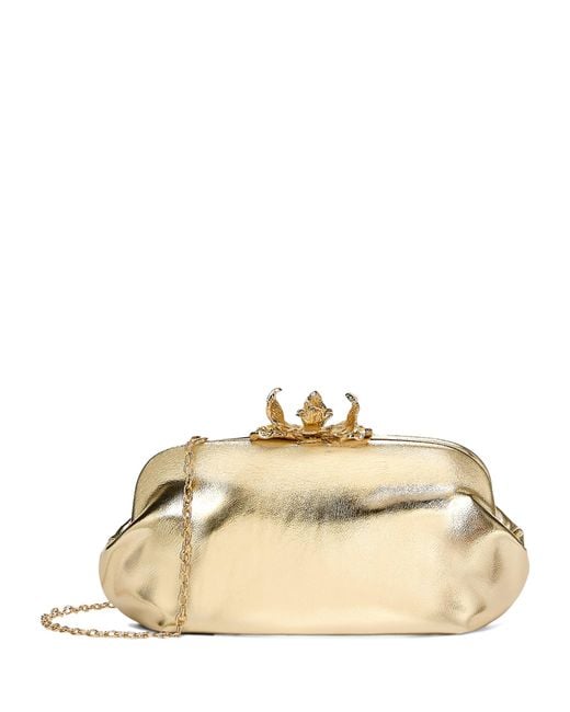 Marella Natural Metallic Clutch Bag